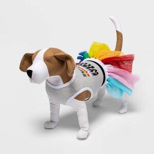 Welcome Everyone Pride Dog Tutu Skirt and Cropped Tank Top XXL